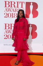 RAY BLK at Brit Awards 2018 in London 02/21/2018