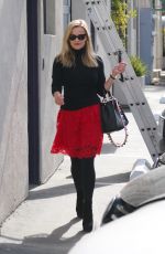 REESE WITHERSPOON in Black and Red Outfit for Valentine