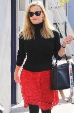 REESE WITHERSPOON in Black and Red Outfit for Valentine