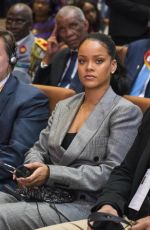 RIHANNA and Emmanuel Macron at Global Partnership for Education in Dakar 02/02/2018