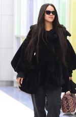 RIHANNA Arrives at JFK Airport in New York 02/16/2018