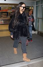 RIHANNA Arrives at JFK Airport in New York 02/16/2018