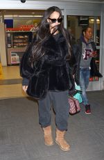 RIHANNA Arrives at JFK Airport in New York 02/16/2018