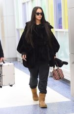 RIHANNA Arrives at JFK Airport in New York 02/16/2018