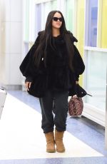 RIHANNA Arrives at JFK Airport in New York 02/16/2018