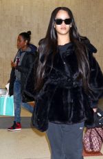 RIHANNA Arrives at JFK Airport in New York 02/16/2018