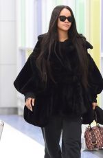 RIHANNA Arrives at JFK Airport in New York 02/16/2018