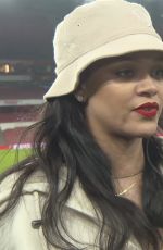 RIHANNA at Arsenal vs Everton Game at Emirates Stadium in London 02/03/2018