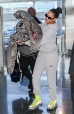 RIHANNA at JFK Airport in New York 01/27/2018