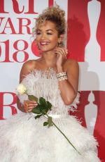 RITA ORA at Brit Awards 2018 in London 02/21/2018