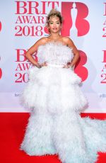 RITA ORA at Brit Awards 2018 in London 02/21/2018