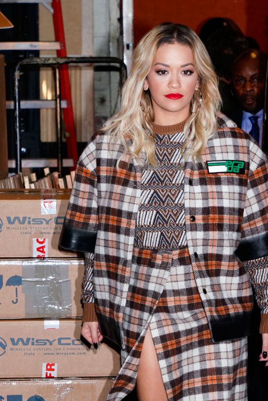 RITA ORA Heading to Kelly and Ryan Show in New York 02/01/2018