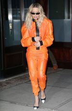 RITA ORA Heading to Late Night with Seth Meyers in New York 02/01/2018