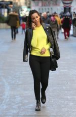 ROCHELLE HUME Arrives at Global Radio Studios in London 02/15/2018