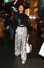 ROMEE STRIJD Leaves Brandon Maxwell Fashion Show at NYFW in New York 02/11/2018