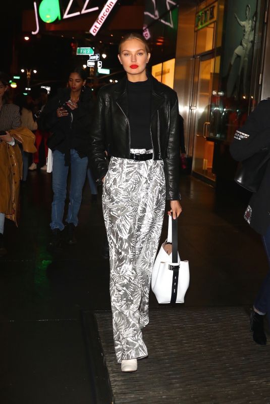ROMEE STRIJD Leaves Brandon Maxwell Fashion Show at NYFW in New York 02/11/2018