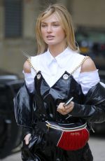 ROMEE STRIJD Leaves Ralph Lauren Show at New York Fashion Week 02/12/2018