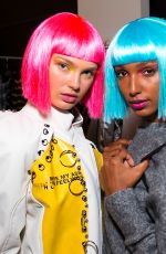 ROMEE STRIJD on the Backstage of Jeremy Scott Fashion Show in New York 02/08/2018