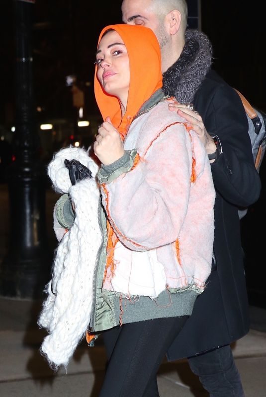 ROSE MCGOWAN Out and About in New York 01/31/2018