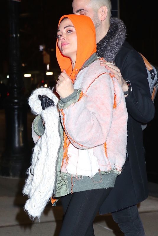 ROSE MCGOWAN Out and About in New York 01/31/2018