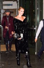ROSIE HUNTINGTON-WHITELEY Arrives at Nobu in New York 02/10/2018