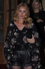 ROSIE HUNTINGTON-WHITELEY Arrives at YSL Fashion Show at Paris Fashion Week 02/27/2017