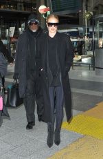 ROSIE HUNTINGTON-WHITELEY at Gare Du Nord in Paris 02/26/2018