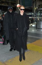 ROSIE HUNTINGTON-WHITELEY at Gare Du Nord in Paris 02/26/2018