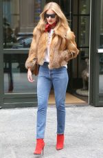 ROSIE HUNTINGTON-WHITELEY Leaves Her Hotel in New York 02/10/2018