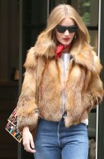 ROSIE HUNTINGTON-WHITELEY Leaves Her Hotel in New York 02/10/2018