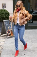 ROSIE HUNTINGTON-WHITELEY Leaves Her Hotel in New York 02/10/2018