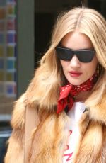 ROSIE HUNTINGTON-WHITELEY Leaves Her Hotel in New York 02/10/2018