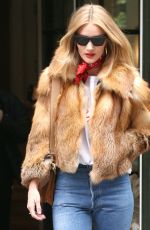 ROSIE HUNTINGTON-WHITELEY Leaves Her Hotel in New York 02/10/2018