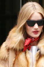 ROSIE HUNTINGTON-WHITELEY Leaves Her Hotel in New York 02/10/2018