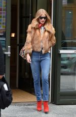 ROSIE HUNTINGTON-WHITELEY Leaves Her Hotel in New York 02/10/2018