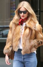 ROSIE HUNTINGTON-WHITELEY Leaves Her Hotel in New York 02/10/2018