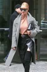 ROSIE HUNTINGTON-WHITELEY Leaves Her Hotel in New York 02/11/2018