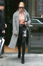 ROSIE HUNTINGTON-WHITELEY Leaves Her Hotel in New York 02/11/2018