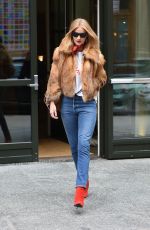 ROSIE HUNTINGTON-WHITELEY Out in New York 02/10/2018