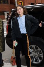 ROWAN BLANCHARD Arrives at Build Series in New York 02/12/2018
