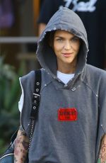 RUBY ROSE in Hoodie Out in Los Angeles 02/06/2018