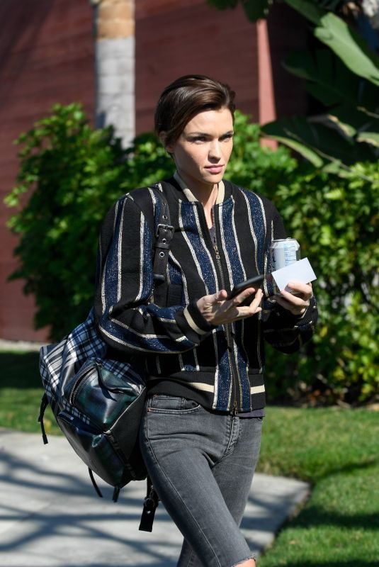 RUBY ROSE Out and About in Santa Monica 01/31/2018
