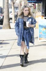 SABRINA CARPENTER Out for a Coffee in Los Angeles 02/07/2018
