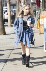 SABRINA CARPENTER Out for a Coffee in Los Angeles 02/07/2018