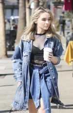 SABRINA CARPENTER Out for a Coffee in Los Angeles 02/07/2018
