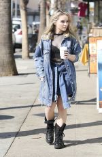 SABRINA CARPENTER Out for a Coffee in Los Angeles 02/07/2018
