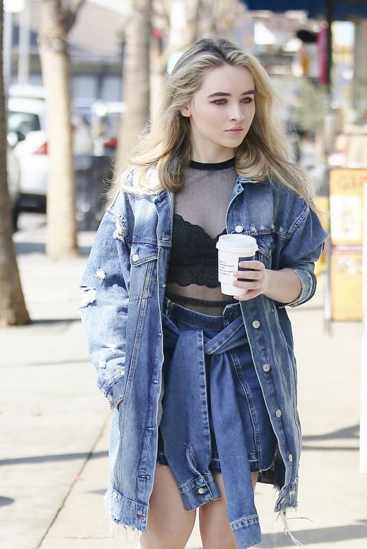 SABRINA CARPENTER Out for a Coffee in Los Angeles 02/07/2018