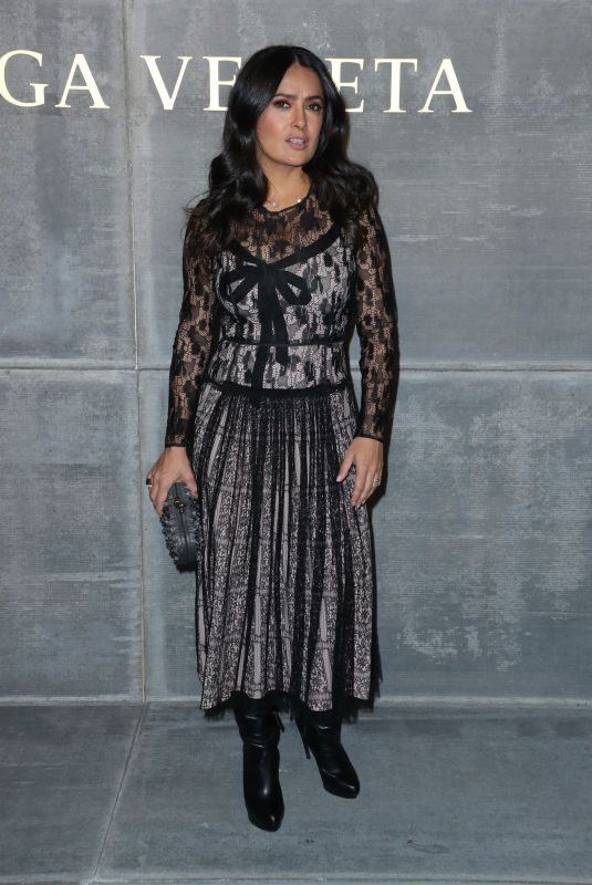 SALMA HAYEK at Bottega Veneta Show at New York Fashion Week 02/09/2018