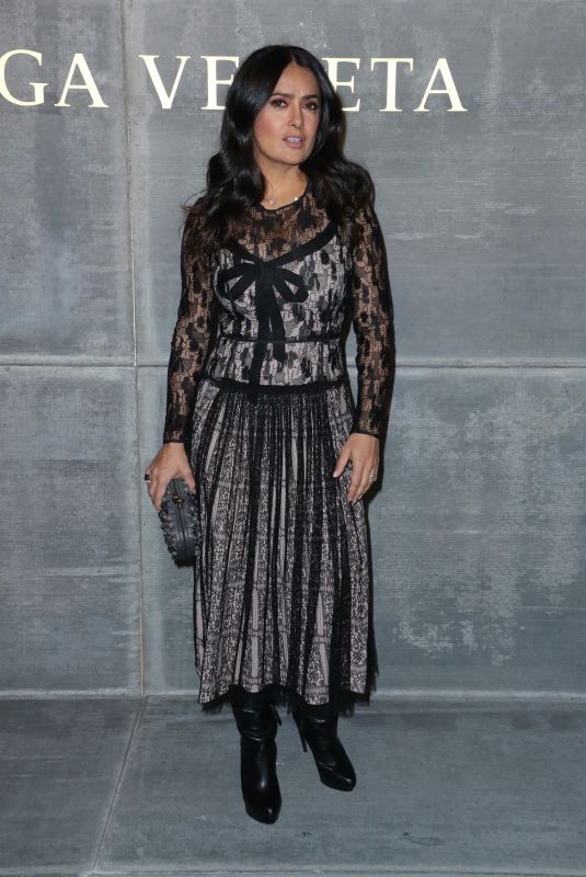 SALMA HAYEK at Bottega Veneta Show at New York Fashion Week 02/09/2018
