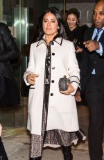 SALMA HAYEK Leaves Bottega Veneta Fashion Show in New York 02/09/2018